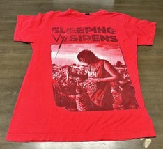 Sleeping With Sirens Tultex Red Short Sleeve Music Band Shirt Men’s Medium - £11.79 GBP