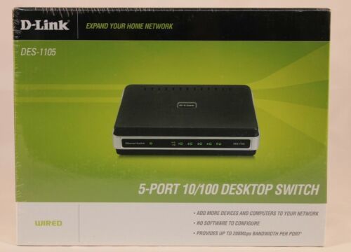 D-Link DES-1105 5-Port 10/100 Desktop Switch - $14.01