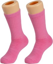 6 Pairs Cotton Crew Socks for Women Smooth Toe Seam Socks Size 9-11 - £12.01 GBP