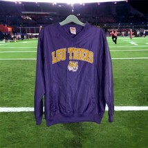 LSU Unisex Jacket Small Wind Shirt Pull Over Long Sleeve LSU Geaux Tiger Purple - £23.29 GBP