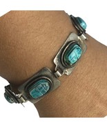 vintage scarab Silver Tone bracelet 7.75” - $38.85 CAD