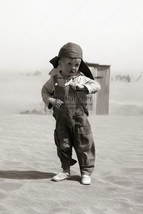 YOUNG BOY DURING THE GREAT DEPRESSION OKLAHOMA DUST BOWL 4X6 PHOTO POSTCARD - £6.84 GBP
