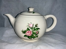 Vintage Pottery 616 Pink Moss Rose Teapot - £25.50 GBP