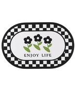 Floral Non-Slip Bath Mat 16x24 Absorbent Washable Rug - $41.57