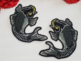 2pc/set, Fish Embroidered patches, Fashion Sea patch, Iron on  patch - £8.69 GBP