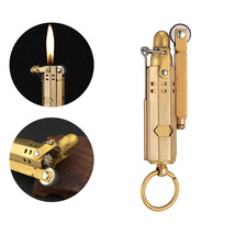 Vintage Octagon Trench Brass Kerosene Lighter (Without Fuel) - £18.03 GBP