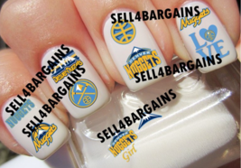 Denver Nuggets Throwback Basketball LOGOS》10 Different Designs》Nail Art Decals - £14.94 GBP