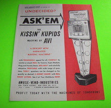 KISSIN KUPIDS AMUSE-VEND-INDUSTRIES 1950s ORIGINAL ARCADE GAME SALES FLYER  - £23.53 GBP