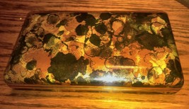 Vintage Mele Metal Earring Jewelry Holder Clamshell Case - €13,11 EUR