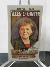 2021 Topps Chrome Allen &amp; Ginter Mini World Leaders Refractors Angela Merkel #1 - £1.16 GBP