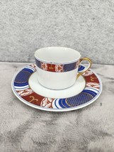 Vintage Fitz &amp; Floyd Porcelain Cup &amp; Saucer Set NISHIKI Design 1975 - $15.98