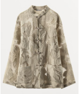 ZARA BNWT 2025. CAMEL FLORAL JACQUARD KIMONO JACKET LIMITED EDITION. 943... - €159,13 EUR