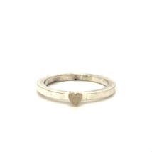 Vintage Sterling Signed 925 DTA Handmade Hammer Carved Heart Ring Band sz 9 1/4 - £30.95 GBP