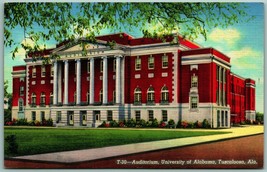 Auditorium Università Di Alabama Tuscaloosa Al Unp Lino Cartolina G7 - £4.78 GBP