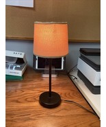 Vintage Night Light With Leather-Like Lamp Shade - 15 3/4”H - €12,89 EUR