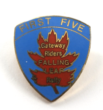 First Five Gateway Rider Falling Leaves Rally Enamel Pin BMW Motorcycle ... - $12.99