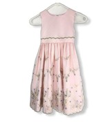 Cinderella Dress Light Pink Girls 5 Embroidery Flowers Scalloped Hem Easter - £15.66 GBP