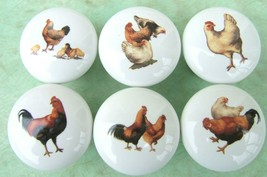 Cabinet Knobs Knob 6 Chickens Sm Rooster - £24.71 GBP