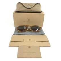 Brunello Cucinelli Sonnenbrille BC4008S 102232 Honig Avana Mit Wüste Grau Gläser - $643.48