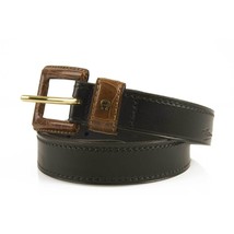 Etienne Aigner Women&#39;s Black and Brown Leather Belt w. Leather Buckle sz... - $98.01