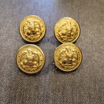 Vintage Brass US Navy Waterbury Button Company Uniform Buttons (4) Measu... - £7.89 GBP