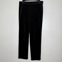 Talbots Black Velour Velvet Pants M Pull On Stretch Lounge Classic Fit S... - $22.00
