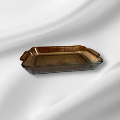 Anchor Hocking Ovenware Baking Dish 9.5&quot;x13.5&quot;x2&quot; Amber Glass 3 qt Casse... - $4.81
