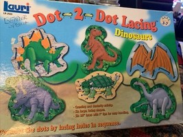 Vintage Lauri Dot-2-Dot Lacing Dinosaurs - $24.63