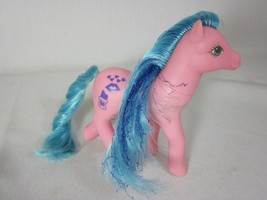 Vintage 1988 My Little Pony G1 Happy Hugs Pink blue sparkle Sweet Kisses Ponies - £15.81 GBP