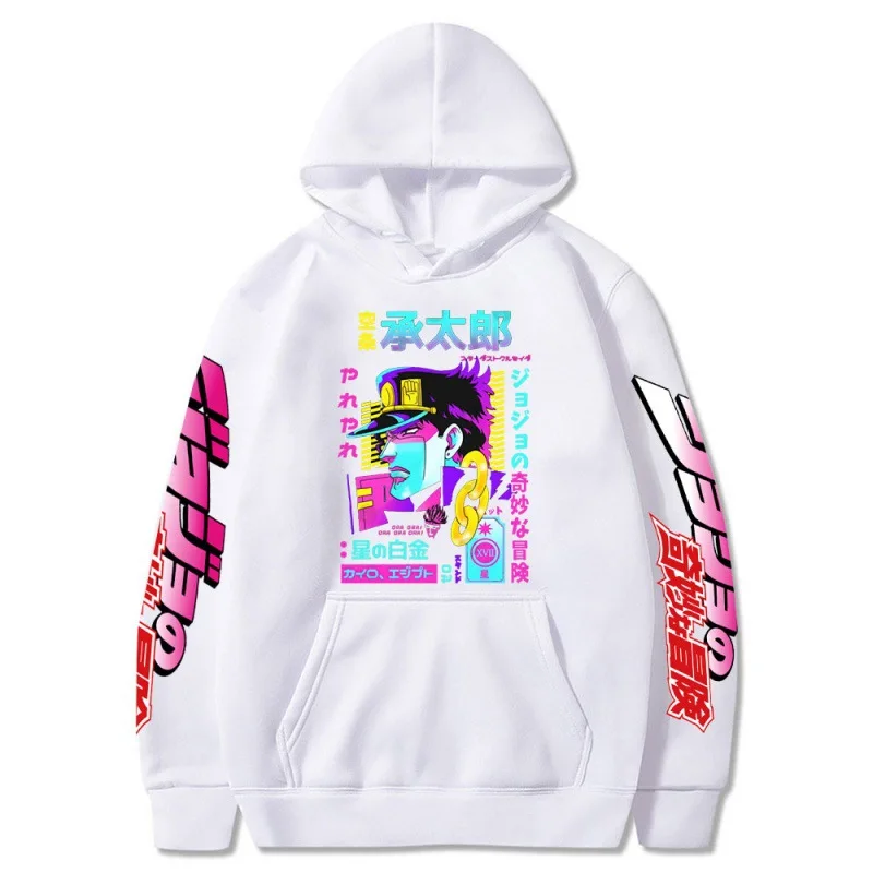  JOJO Kujo Jotaro Hoodie Man Gril Streetwear Stranger Things Harajuku Autumn Win - £106.01 GBP