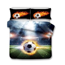 3D Bed Linen Football Bed Covers Bedding Sets Single Duvet Cover Set Soccer  Boy - £101.55 GBP