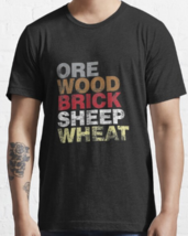 Ore Wood Brick Sheet Wheat Funny Settlers Board Game design Essential T-Shirt - £16.78 GBP