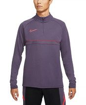 Nike Men&#39;s Dri-fit Soccer Drill Top in Raisin/Red-Size Small - $39.97