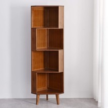 4-Bookcase Industrial Cube Shelf Corner Bookshelf Display Corner Storage Tall Bo - $237.99