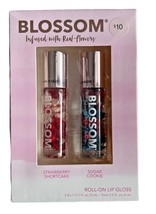 Blossom Roll-on Lip Gloss Flower infused Strawberry Shortcake, Sugar Coo... - $7.91