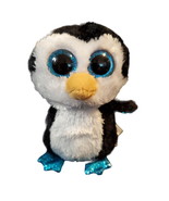 Ty Beanie Boo&#39;s Waddles The Baby Penguin Soft Cuddly Plush Toy 6&quot; Blue E... - $8.55