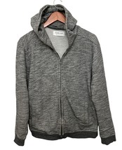 Everlane Full Zip Cotton Hoodie Heather Grey Terry Cotton Drawstring Swe... - $24.74