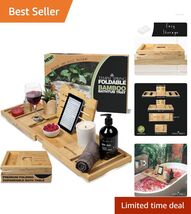 Sustainable Bamboo Spa Tray - Foldable Bath Table for Ultimate Self-Care - $74.20