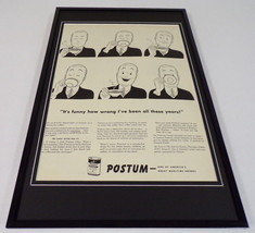 1942 Postum Drink Framed 11x17 ORIGINAL Vintage Advertising Poster - $69.29