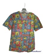 Nickelodeon Spongebob Squarepants Medical Scrub Top Shirt Medium Pockets... - £19.46 GBP