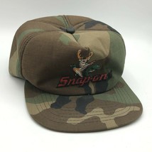 Vintage Snap On Tools New Era Camo Deer Duck Snapback Hat Cap Made in USA - £38.86 GBP