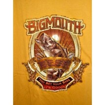 St. Johns Bay Bass Fishing T-Shirt Big Mouth Beer Size Medium Yellow Ora... - $16.42