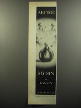 1953 Lanvin Perfume Advertisement - Arpege My Sin by Lanvin - £14.62 GBP
