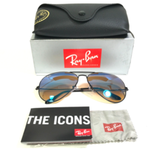 Ray-Ban Sonnenbrille Rb3025 Aviator Large Metal 002/4o Poliert Black 62-... - $111.51