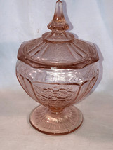 Pink Mayfair Depression Glass Candy Dish With Lid  - $29.99