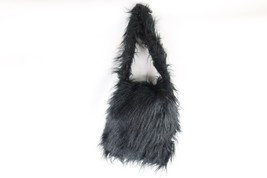 Deadstock Vintage Y2K 90s Fuzzy Shag Fur Handled Flap Shoulder Bag Purse... - £77.83 GBP