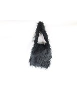 Deadstock Vintage Y2K 90s Fuzzy Shag Fur Handled Flap Shoulder Bag Purse... - £77.63 GBP
