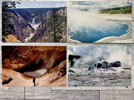 Postcard Lot Yellowstone National Park Dragon’s Mouth, Grotto Geyser - £4.10 GBP