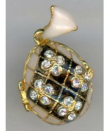 Russian Faux Pendant Black/White 4 quad 4 set patterns w/crystals, insid... - $54.09 CAD
