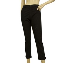 Crossley Black Distressed Cropped Pants Cotton Elastane Trousers sz XS - $64.35